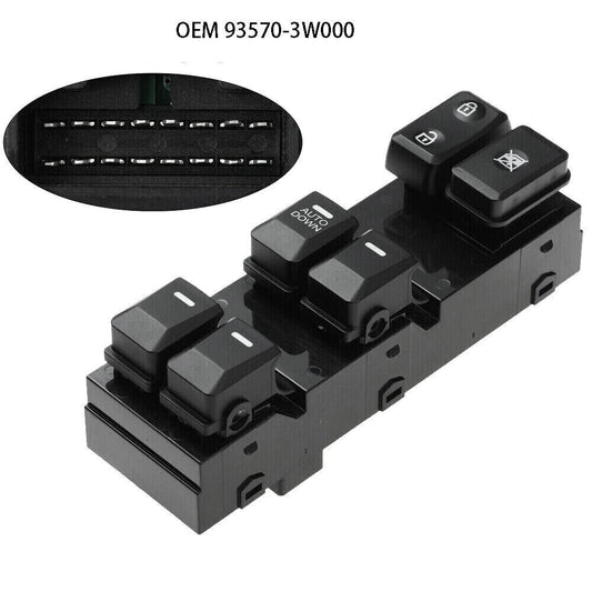 For2014-2016 for Kia Sportage LH Main Window Switch NEW 93570-3W000 Black Durability