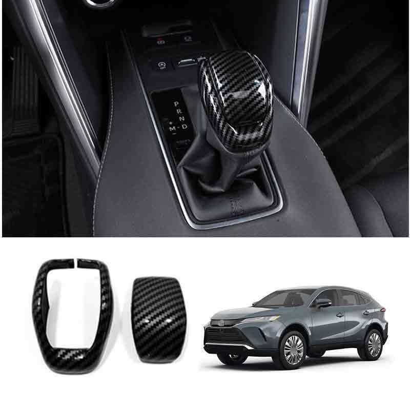 Carbon Fiber Color Console Gear Shift Knob Cover Trim for Toyota Venza 2021-2023