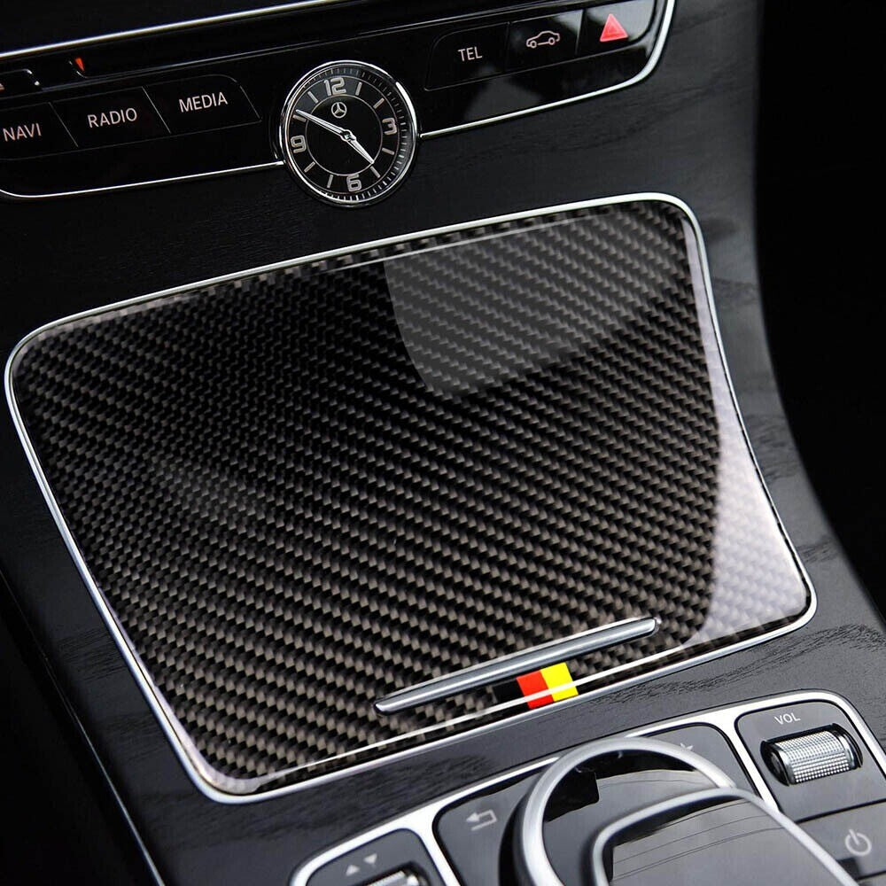 Suitable for C GLC class carbon fiber M-color automotive interior cup holder cover trim - n