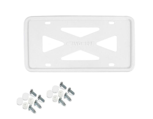 1 piece of white silicone car license plate frame cover cap for trunk suitable for Dodge