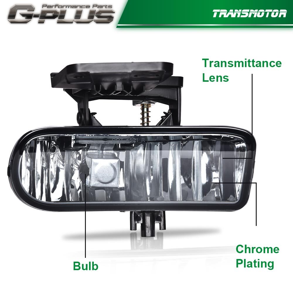 Fits 2000 - 2006 for Suburban Tahoe Smoked Bumper Fog Light Driving Light - v