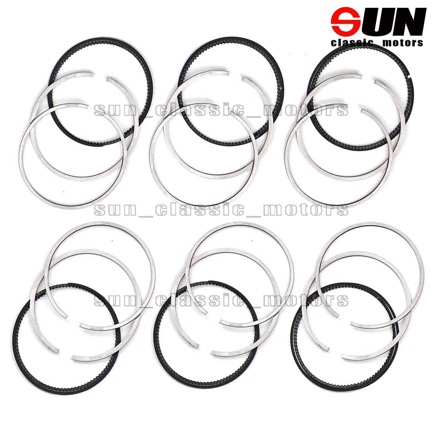 STD 6x piston rings, 92.9 mm, suitable for 3.5L W221 W203 W204 W251 M272 C350-