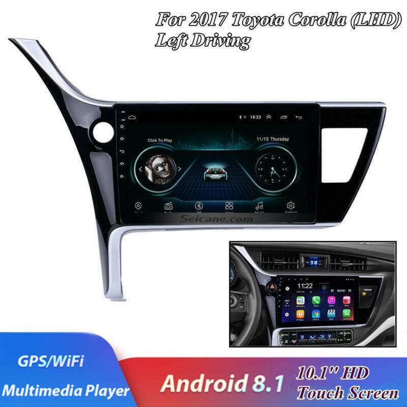 10.1-inch stereo radio, Android 8.1 touchscreen, GPS, BT for Corolla LHD 2017- n
