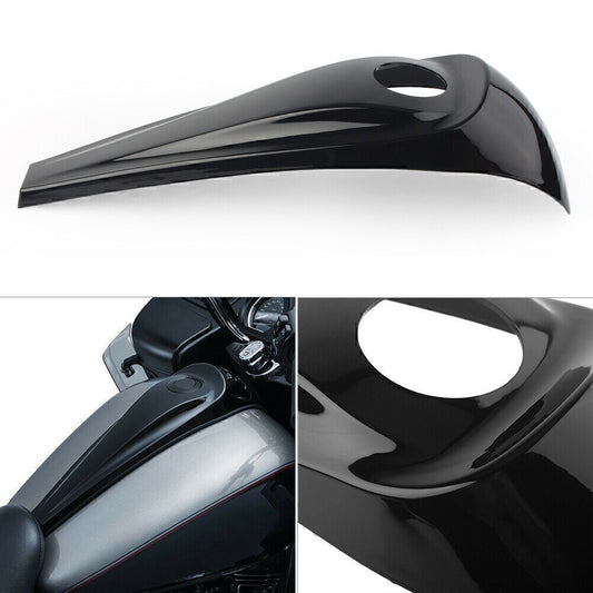 Fit for Harley Road Glides Street Glides 08-17 Black Smooth Dash Fuel Console Cover Q