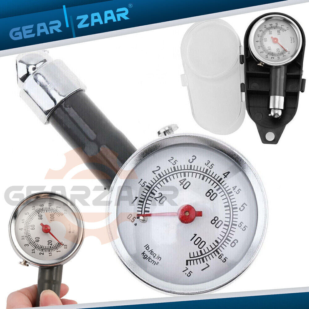 Professional Car Tire Tyre Pressure Gauge Air Measurement Psi/Bar Metal