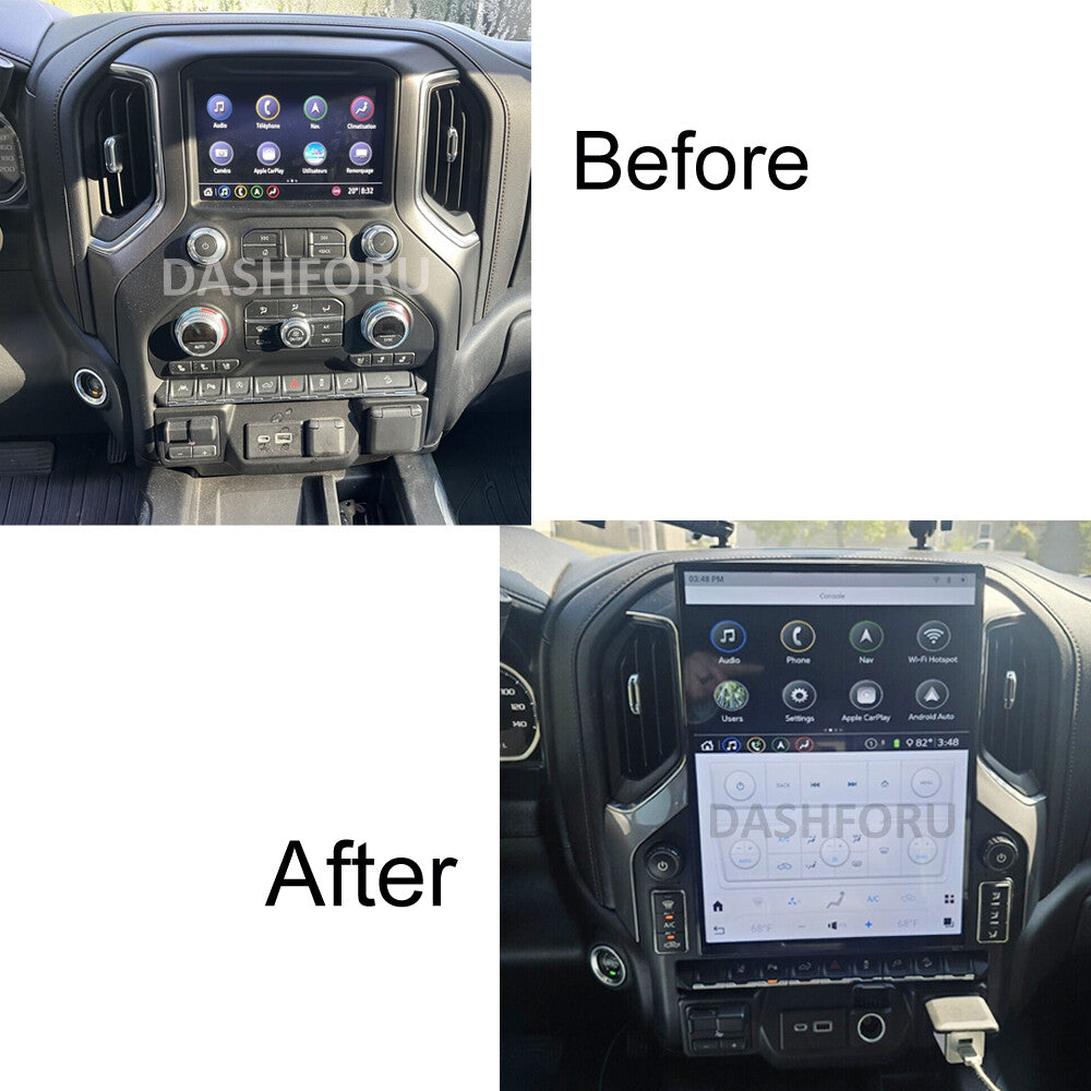 For 2019-2023 for Chevrolet Silverado for Tesla Vertical Screen 15.6 GPS Radio US STOCK
