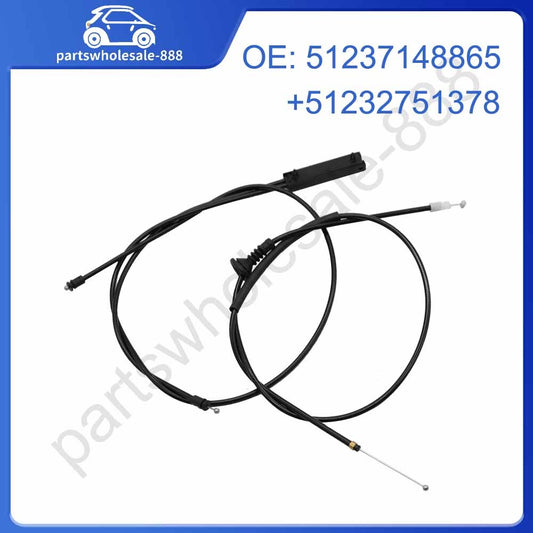 For 07-13 for Mini Cooper R55 R56 R57 51232751378 51237148865 Hood Release Cable Set