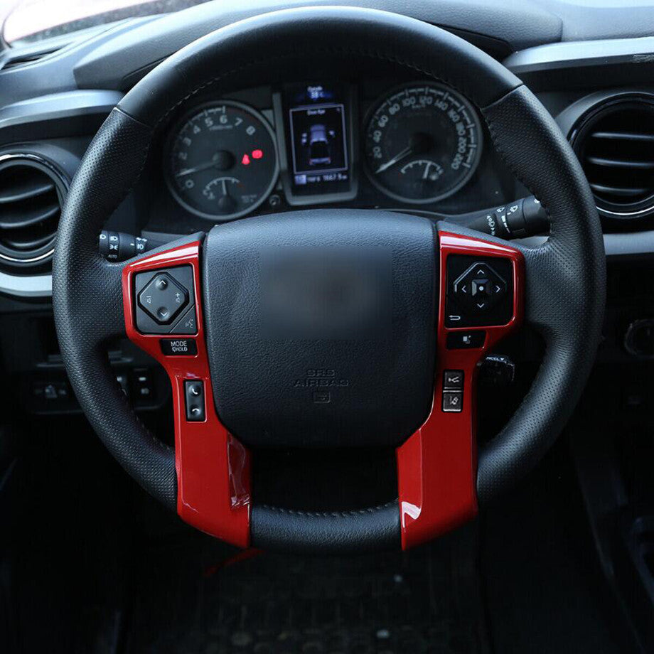 Red interior steering wheel frame trim cover for 2010-2023 for Toyota 4Runner