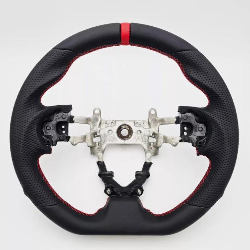 Suitable for 2012-2015 for Honda for Civic Gen9 SI steering wheel, black leather, 3D, red