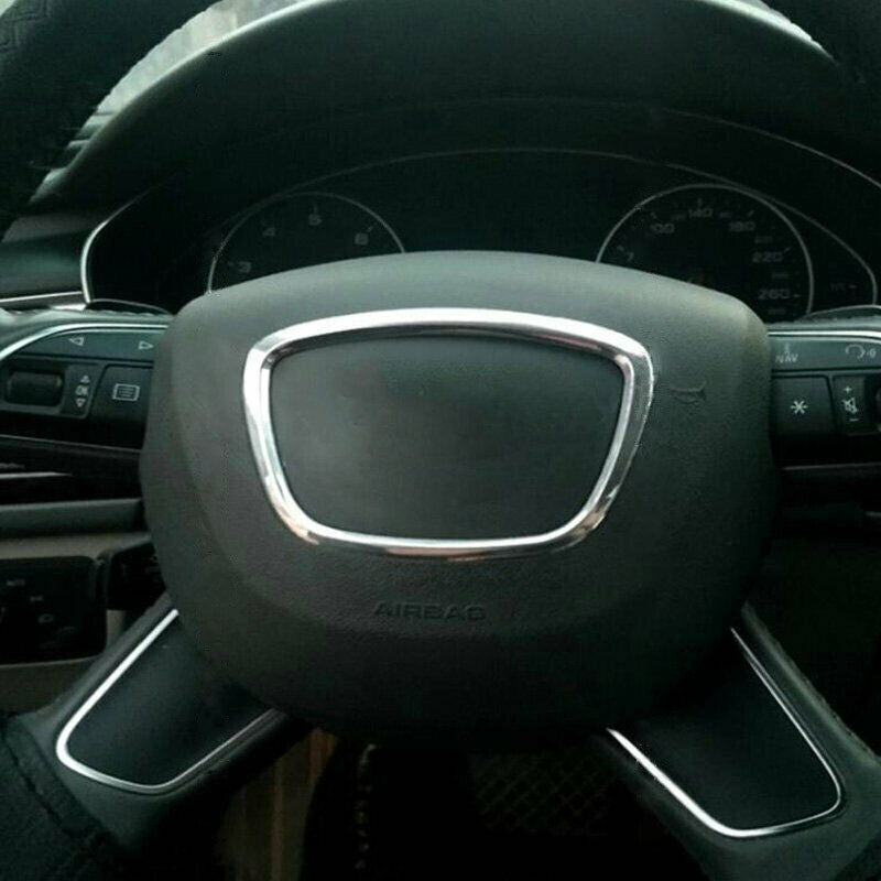 for Audi Q7 for A8 Q5 13-17 alloy steering wheel center frame trim cover