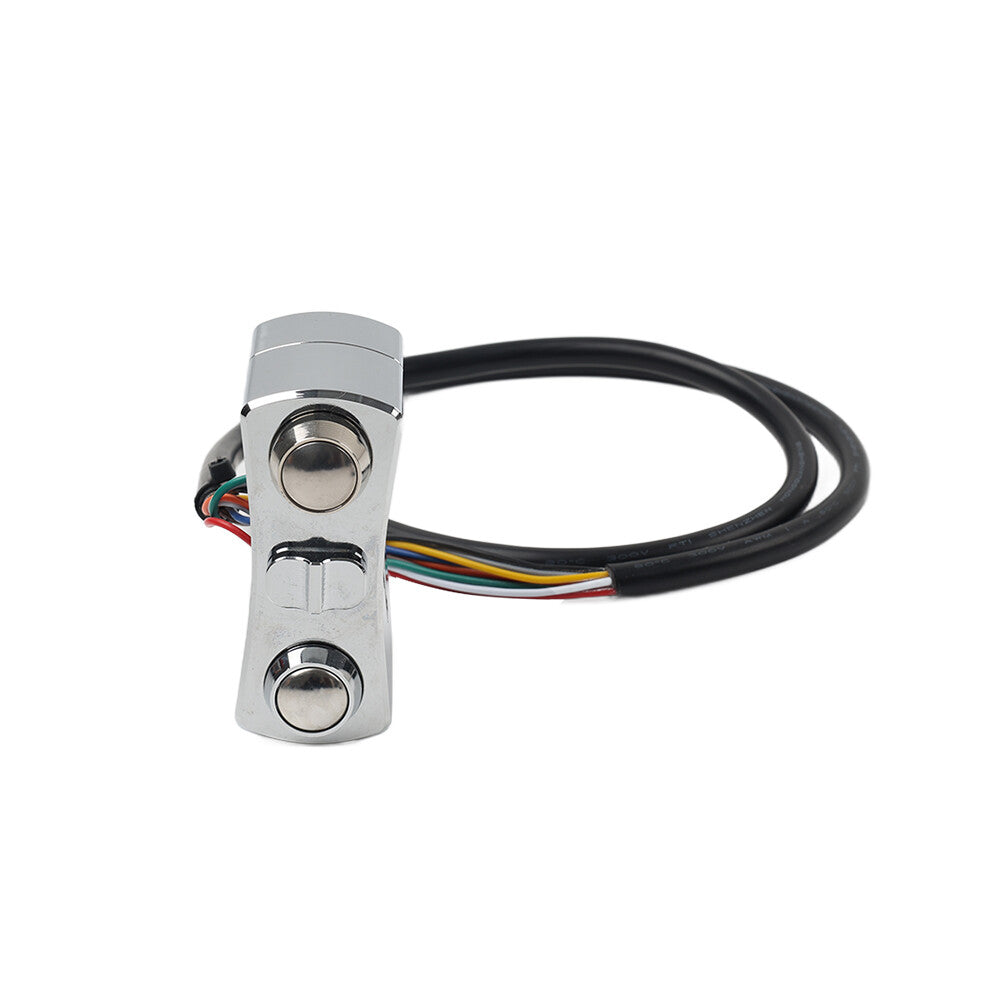 1 Handlebar Control Switch Horn Turn Signal Light Chrome for Harley Bobber