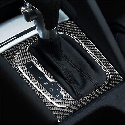 Real Carbon Fiber Car Gear Shift Panel Cover Trim for Audi A3 S3 2006-2007 2PCS