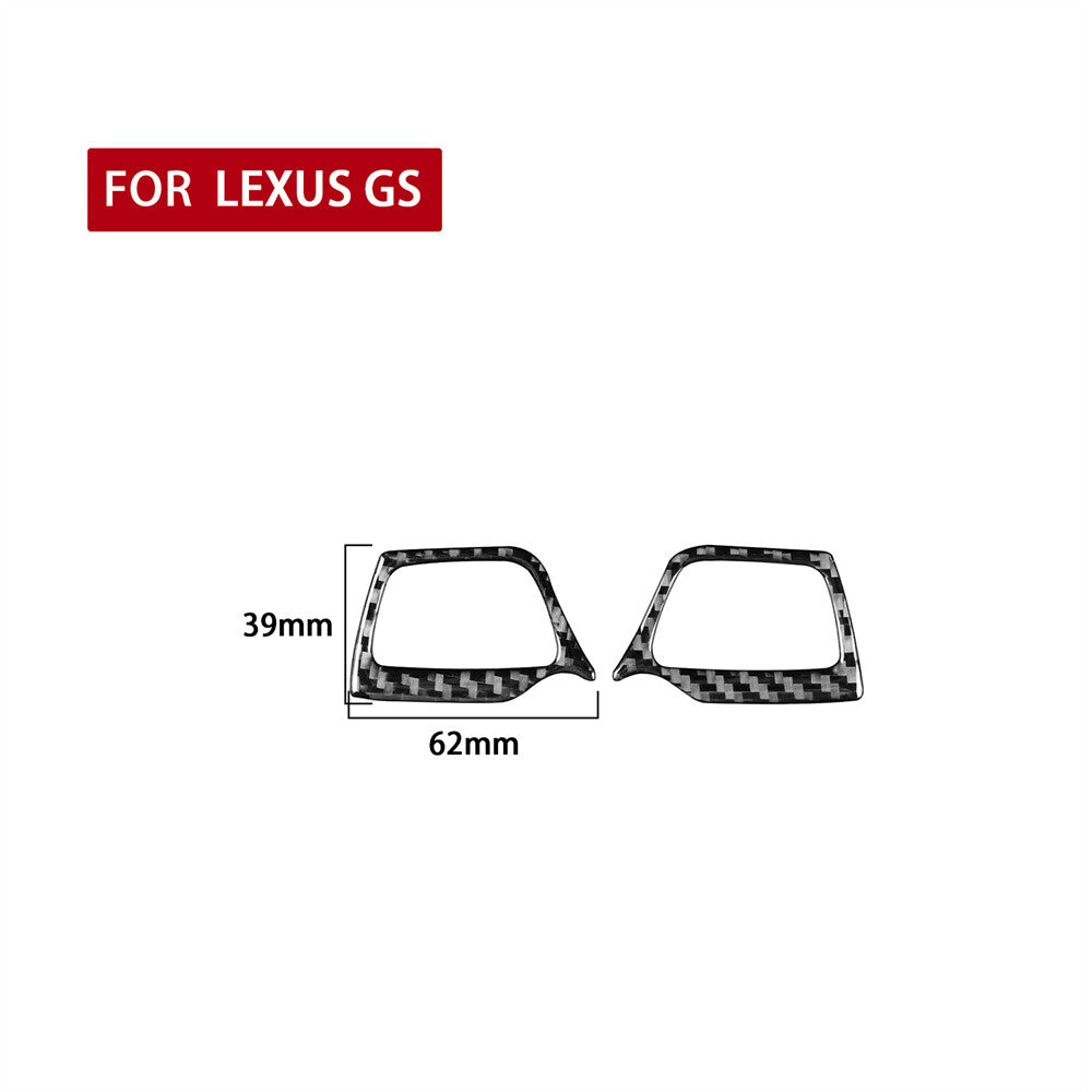 Soft Carbon Fiber Interior Steering Wheel Button Cover Trim For Luxus GS 2006-11