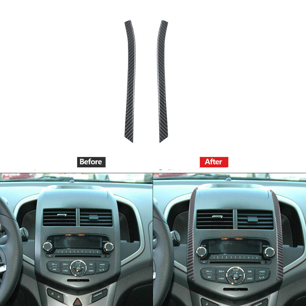 Two carbon fiber center console side trim pieces suitable for 12-16 Sonic- n