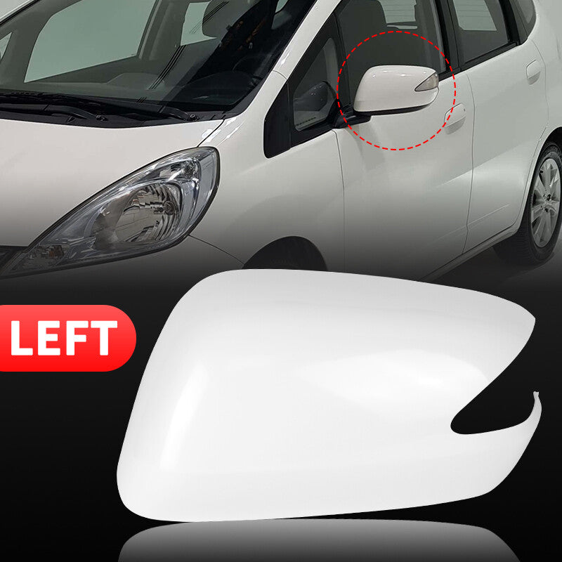 Rearview Mirror Cover Cap Left Driver Side White for Honda Fit Jazz 2009-2013