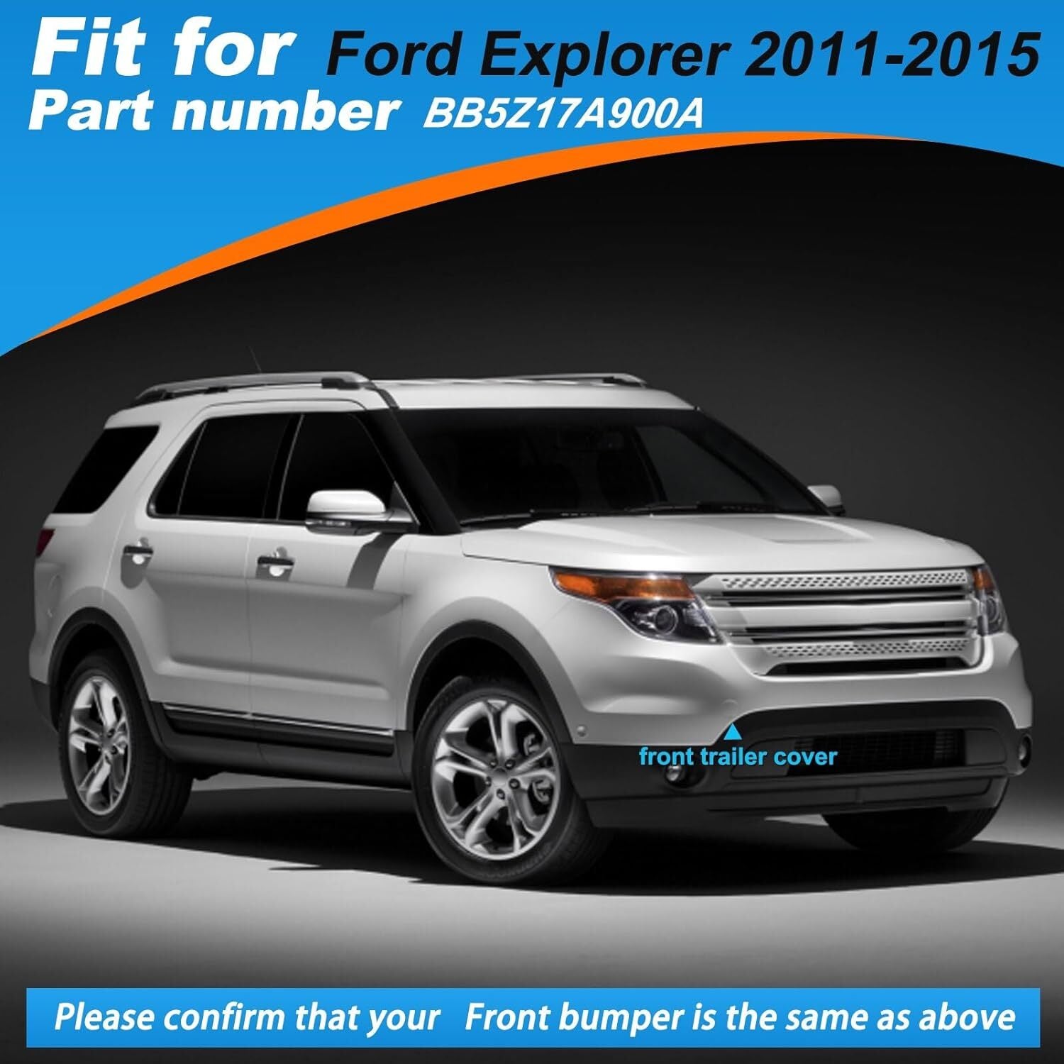 Car Front Bumper Tow Hook Eye Cover Cap Fit for 11-15  for ford  Explorer BB5Z17A900A Q