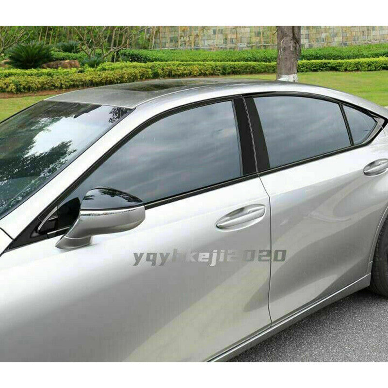 For 2019-2022 for Lexus ES250 ES350 300H Black Stainless Car Window Trim Strip Cover