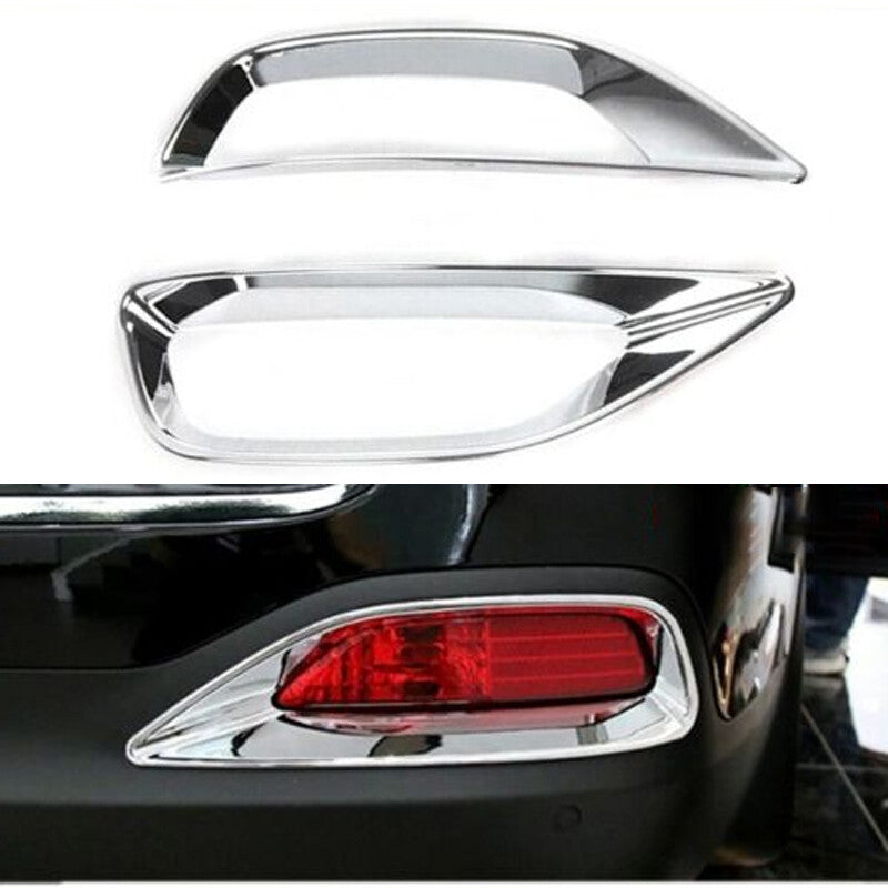 2PCS For 2015-2017 for Kia Sorento ABS Chrome Rear Tail Lamp Fog light Cover Trims