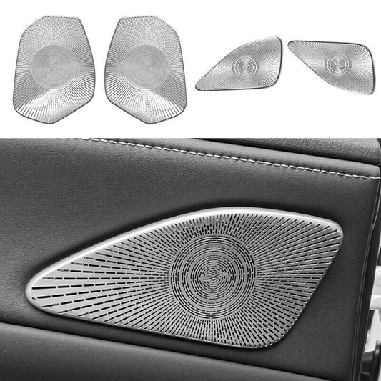4P Silver Titanium Inner Door Speaker Cover Trim for Lexus RX350h 500h 2023-2024