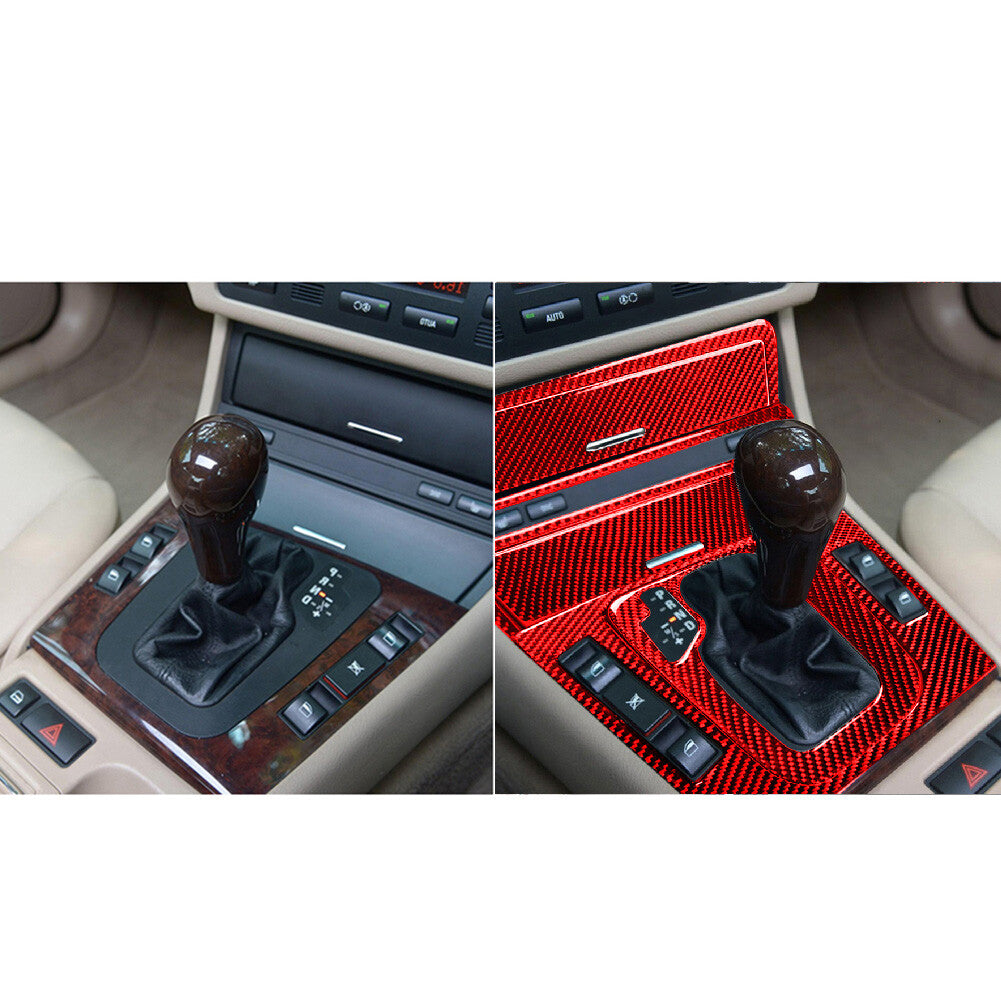 For Lancer Carbon Fiber Gear Shift Manual Gearbox Cover Trim Type A v