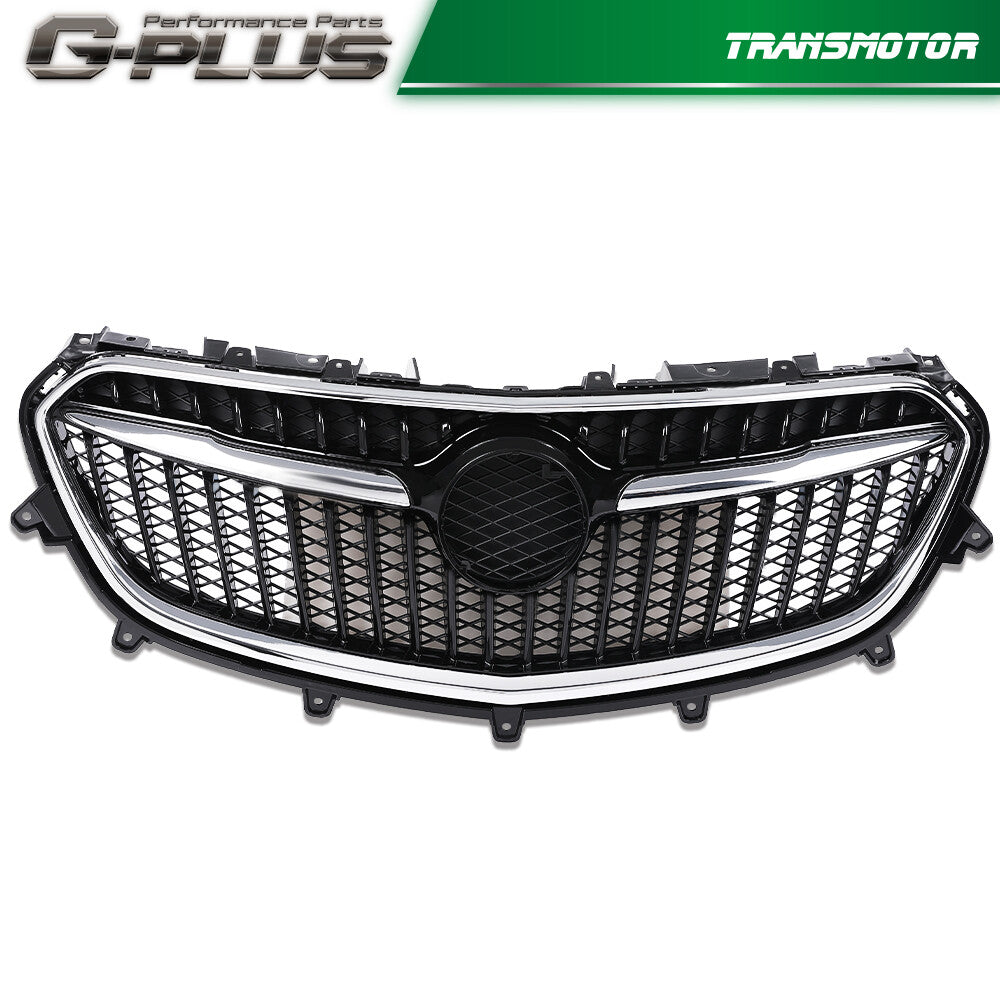 Fits 2017 - 2019 for Buick Encore Front Upper Grille for CHRome and Black Mesh Grill - v