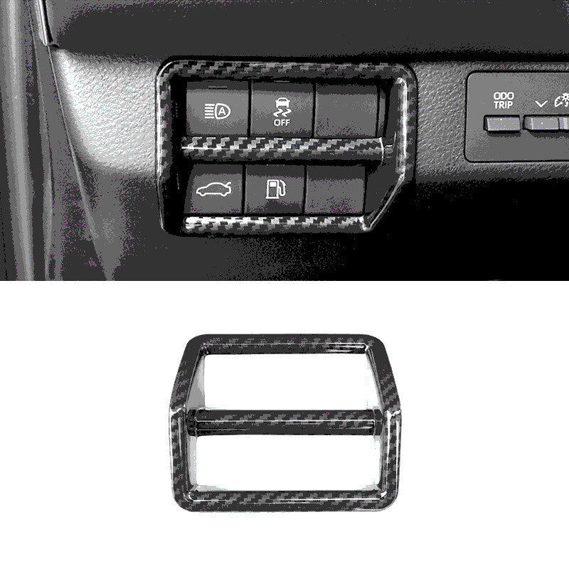 Carbon Fiber Headlight Switch Button Cover Trim for Toyota for Avalon 2019 2020 2021