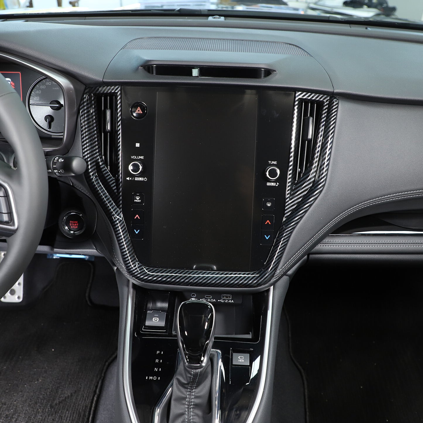 Suitable for 2022-2023 for Subaru Outback Carbon Fiber ABS Center Console Navigation Trim n