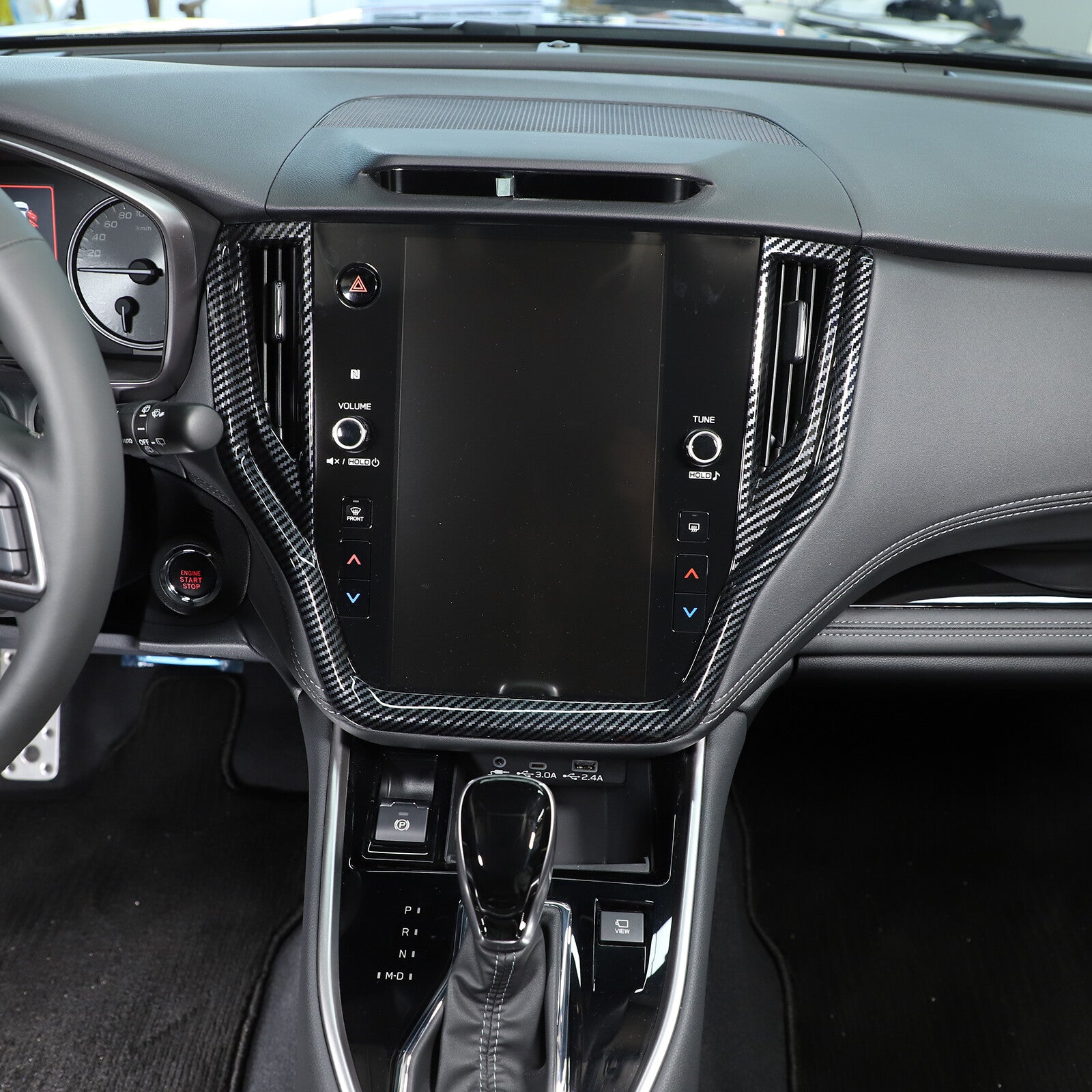 Suitable for 2022-2023 for Subaru Outback Carbon Fiber ABS Center Console Navigation Trim n