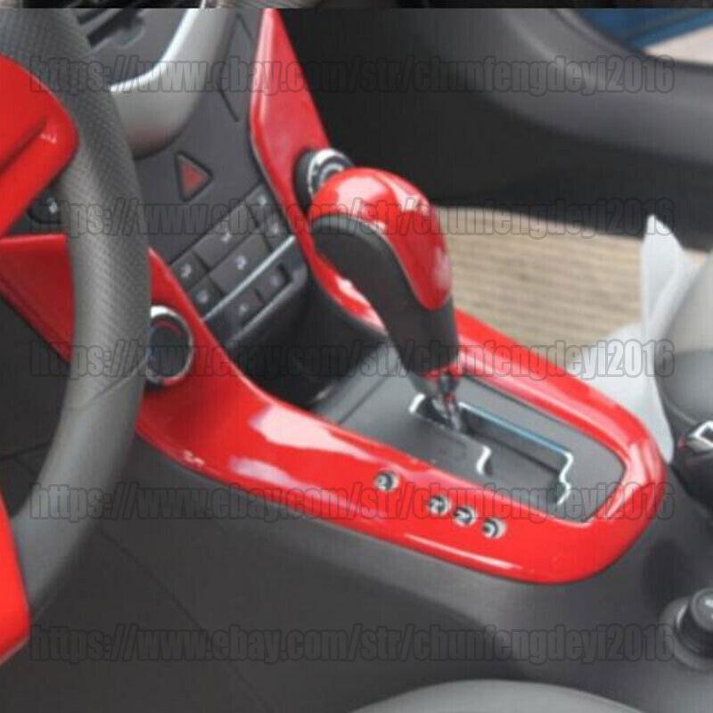 for Chevrolet for Cruze 2010-15 Red style Central Console Gear Shift Knob Cover Trim