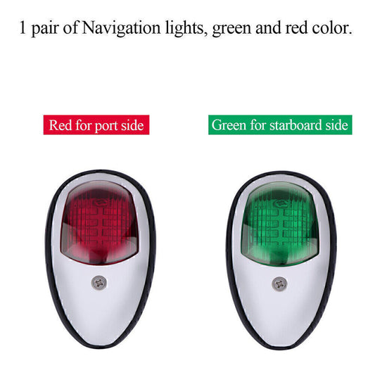 2-piece waterproof 12V LED navigation light for marine and yacht use - n
