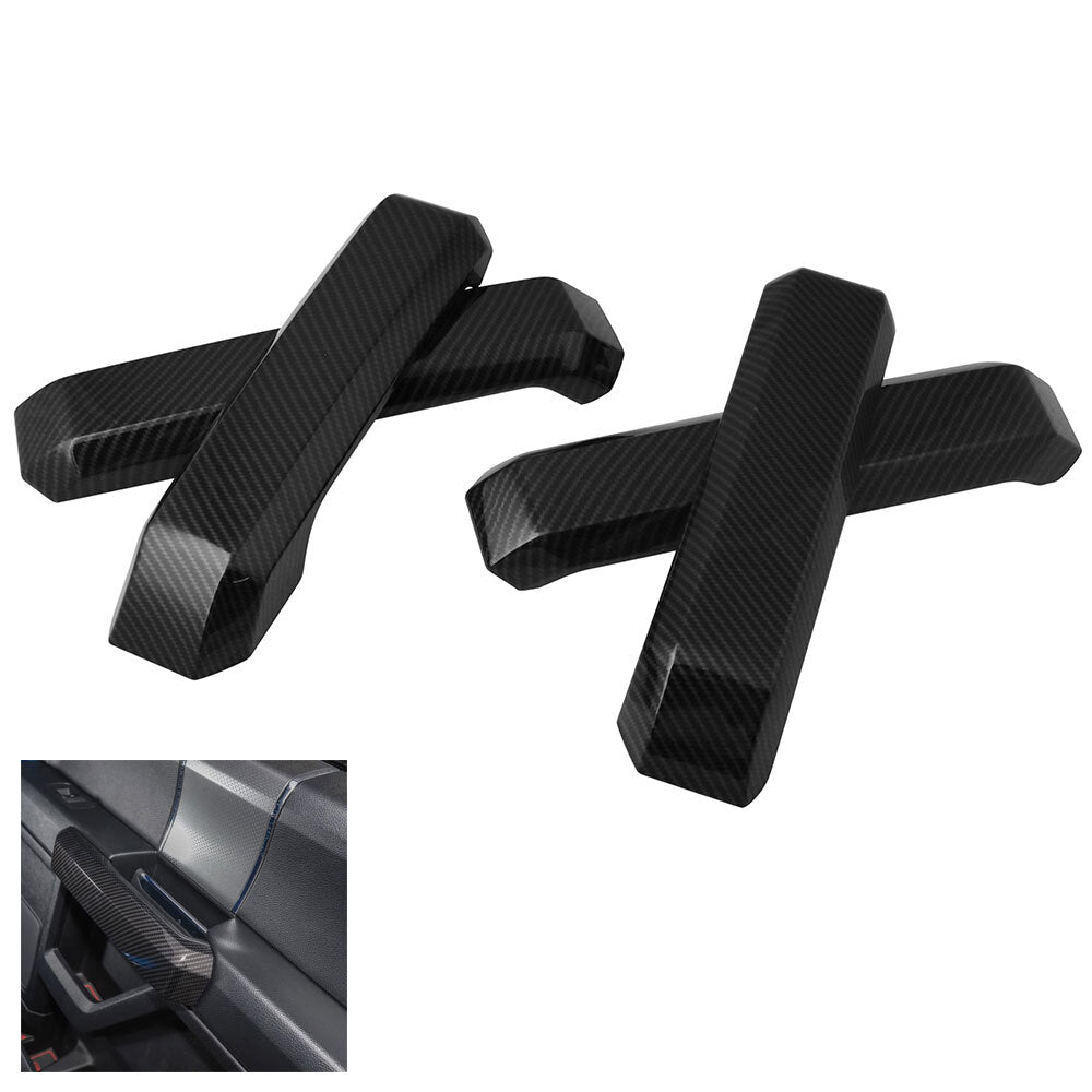 ABS Carbon Fiber Exterior Door Handle Cover Trim for Ford F150 2015-2019 4PCS