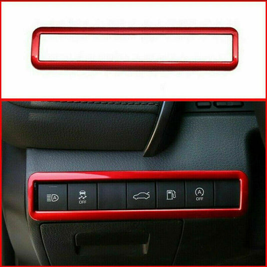 for Toyota for Camry 2018-2020 ABS Red Interior Trunk Switch Button Frame Cover Trim