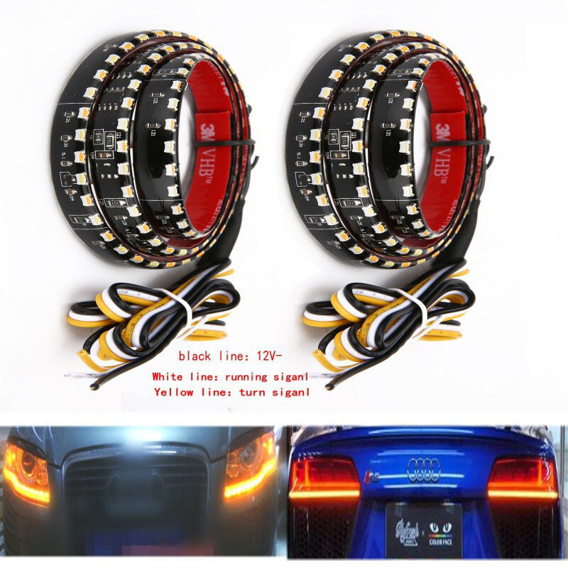 LED Headlight Strip Lights Exterior DRL Flexible Daytime Running Light Strips v