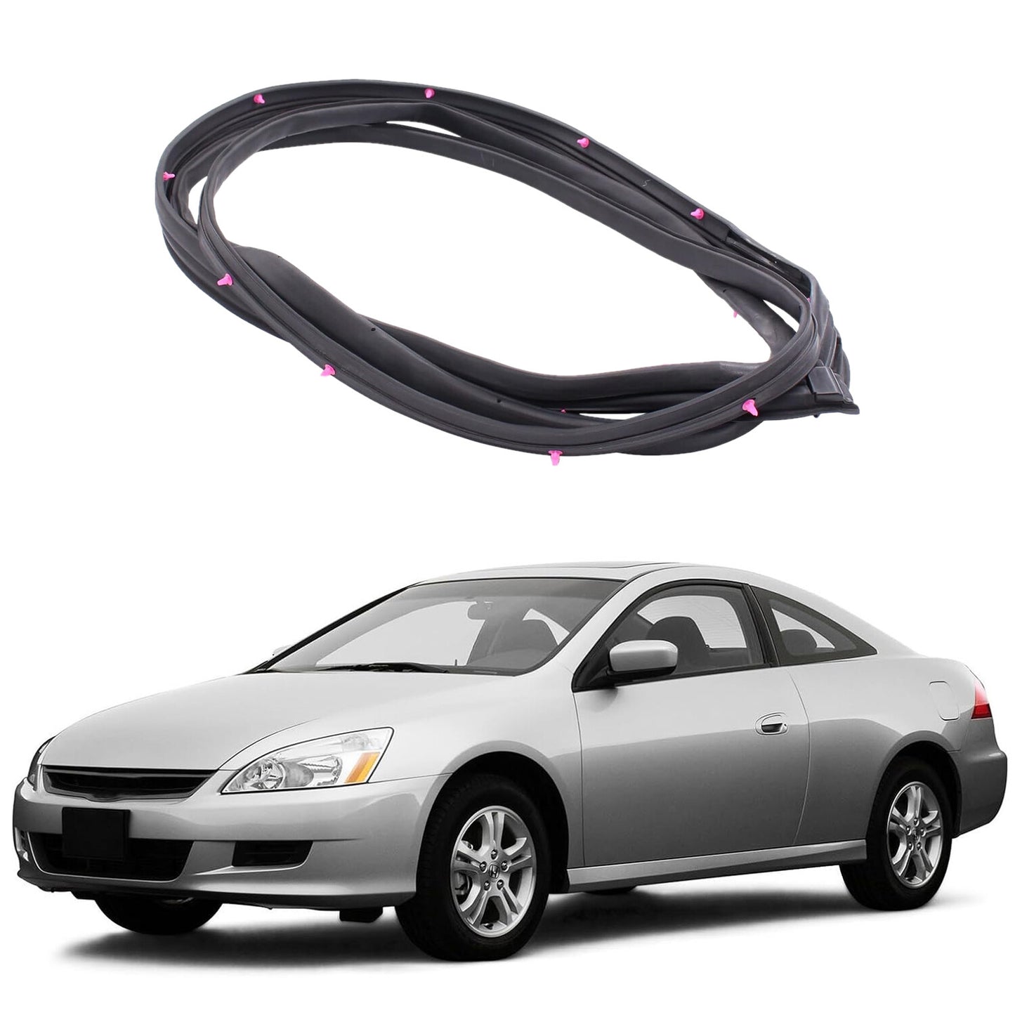 Rubber Fits 2003-2007 for Honda Accord Front Left Door Seal Weatherstrip Replacement