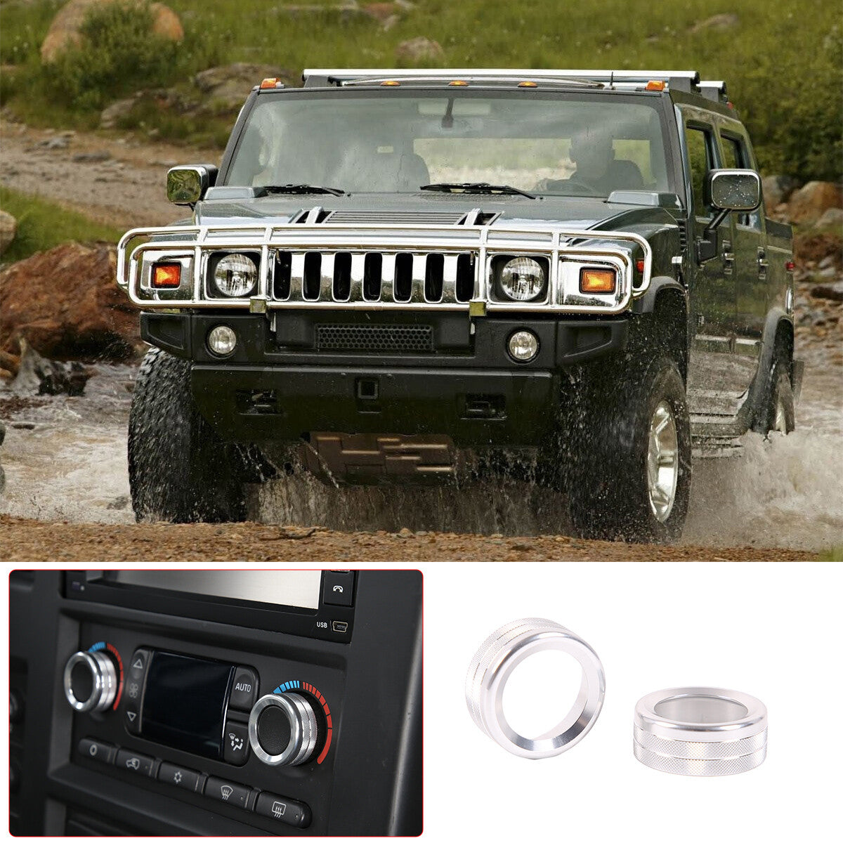 ABS glossy black front grille decoration suitable for Land Rover Discovery 5 2017-20- v
