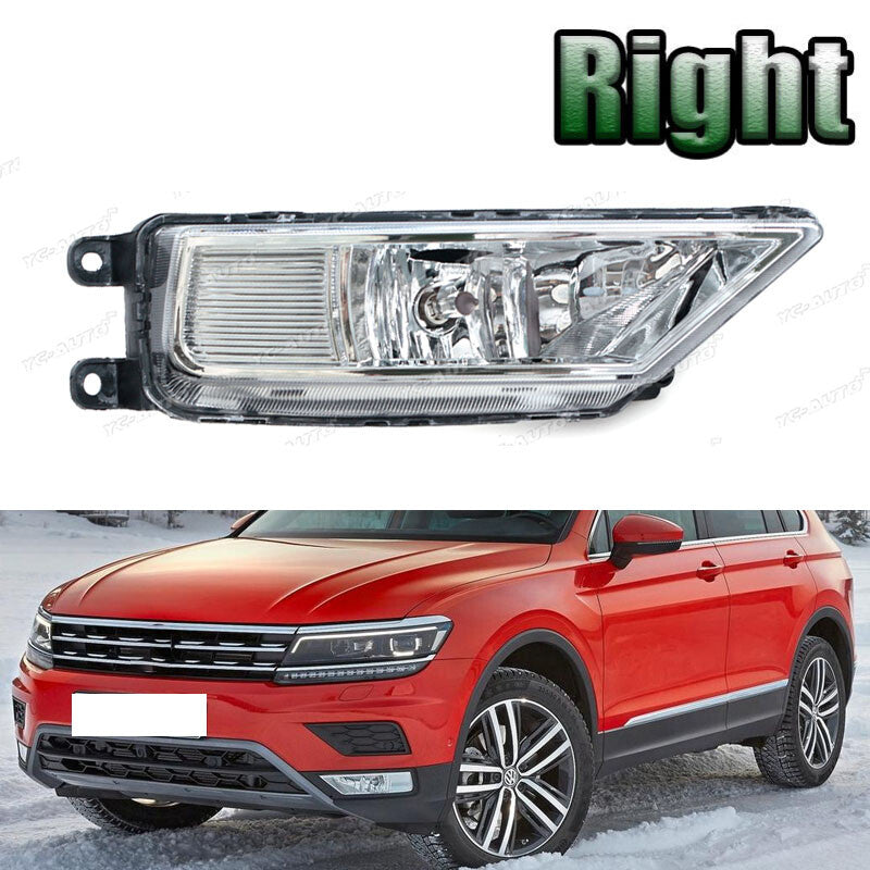 Right Front Bumper Fog Lamp With Bulb for VW for Tiguan 5N 2016-2021 Passenger Side v