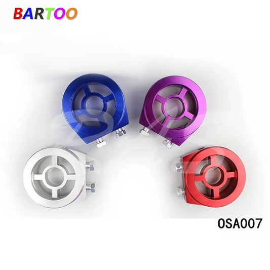 Aluminum Oil Pressure Gauge Oil Filter Cooler Sandwich Plate Adapter Cooler Q