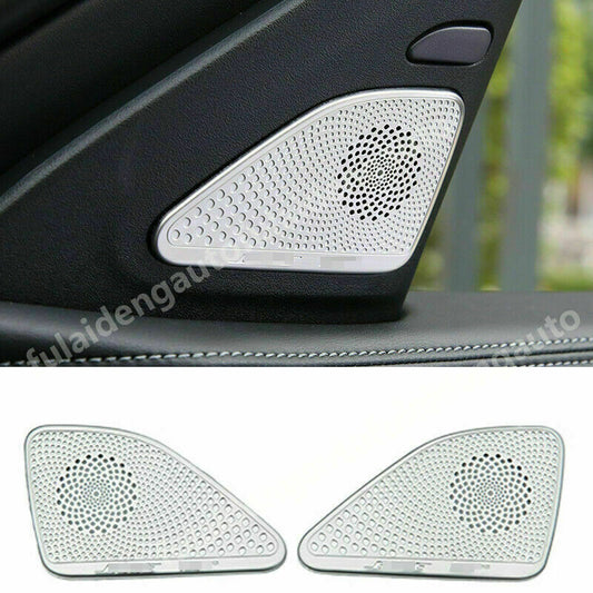 for Infiniti QX50 2019-2021 Stainless Steel A Pillar Speaker Frame Cover Trim