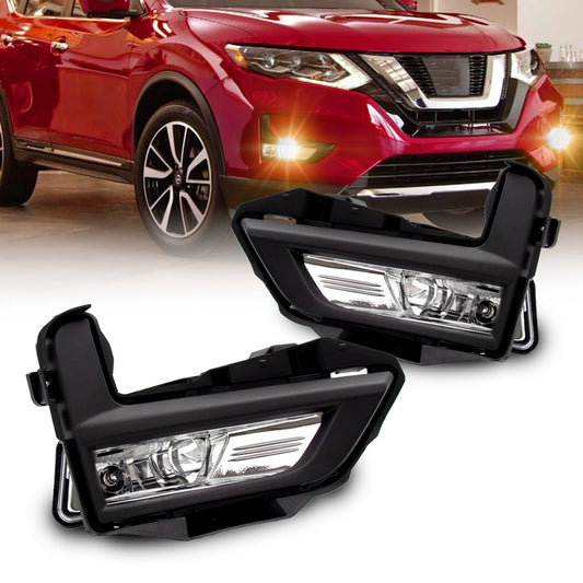 Fog lamp assembly for 2017 - 2020 for ROGUE/X-TRAIL L+R (transparent) - v