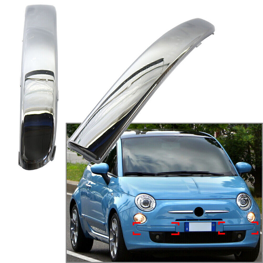 Gloss Black Front Bumper Moulding Trim Fit for FIAT 500 07-2015 735455057, 735455056