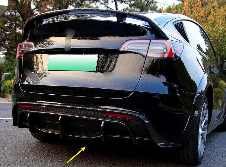 for Tesla for Model Y 2020-2023 Carbon Fiber Rear Bumper Lip Diffuser Board Spoiler