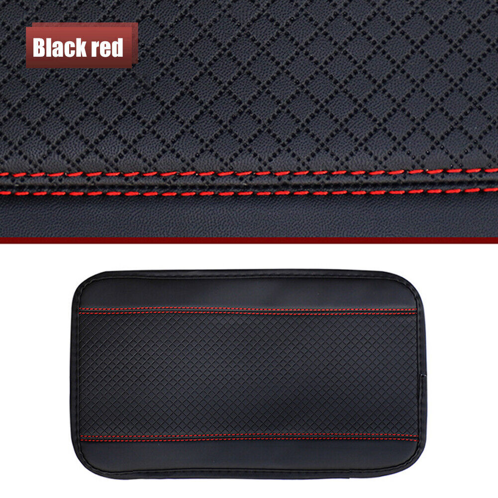 Universal Car Armrest Pad Cover PU Leather Center Console Box Cushion Protector Q