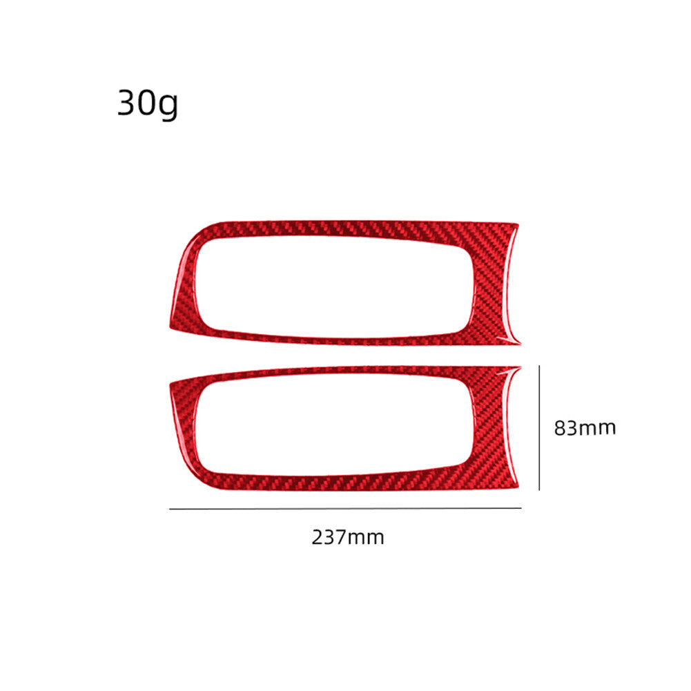 Red Carbon Fiber Front Window Control Frame Cover Trim for Chrysler 300 2015-22