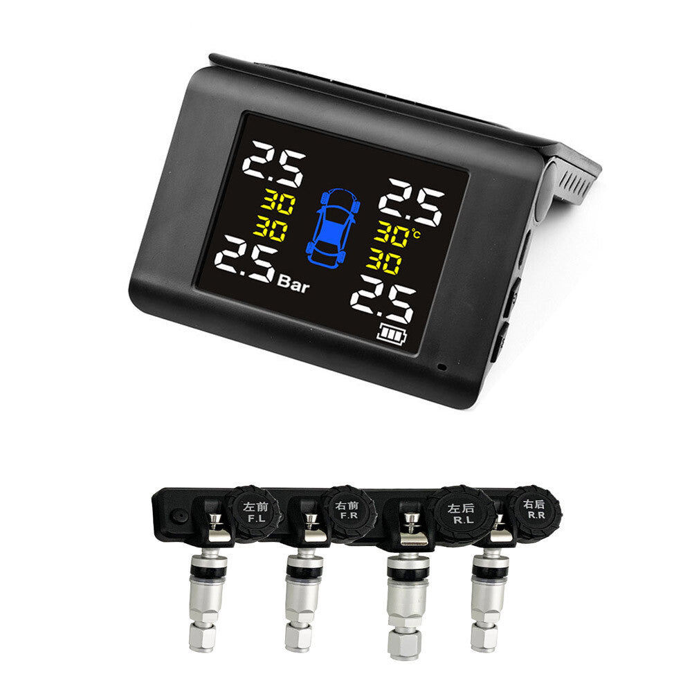 Car TPMS Tire Pressure Temp Monitor System 4 Internal Sensor LCD Digital Display