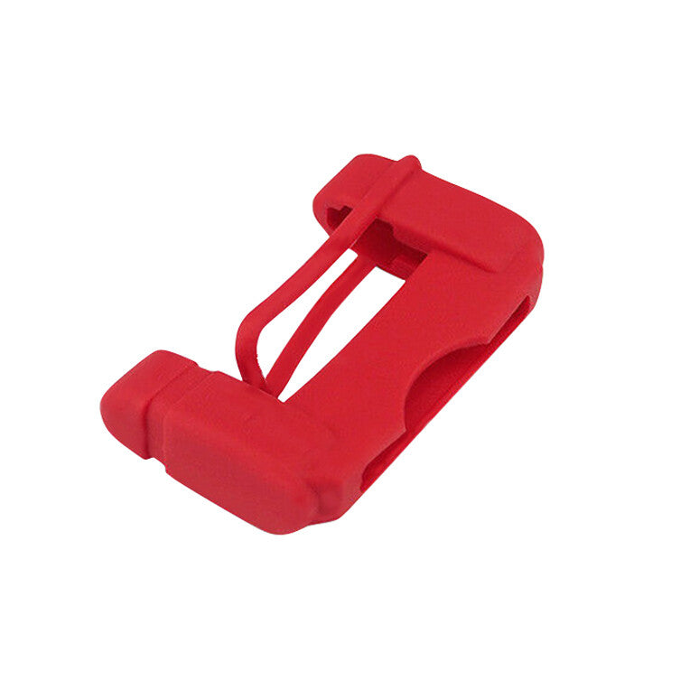 Car Safety Buckle Clip Red Anti-Scratch Cover Silicone Accessories Parts Red Q