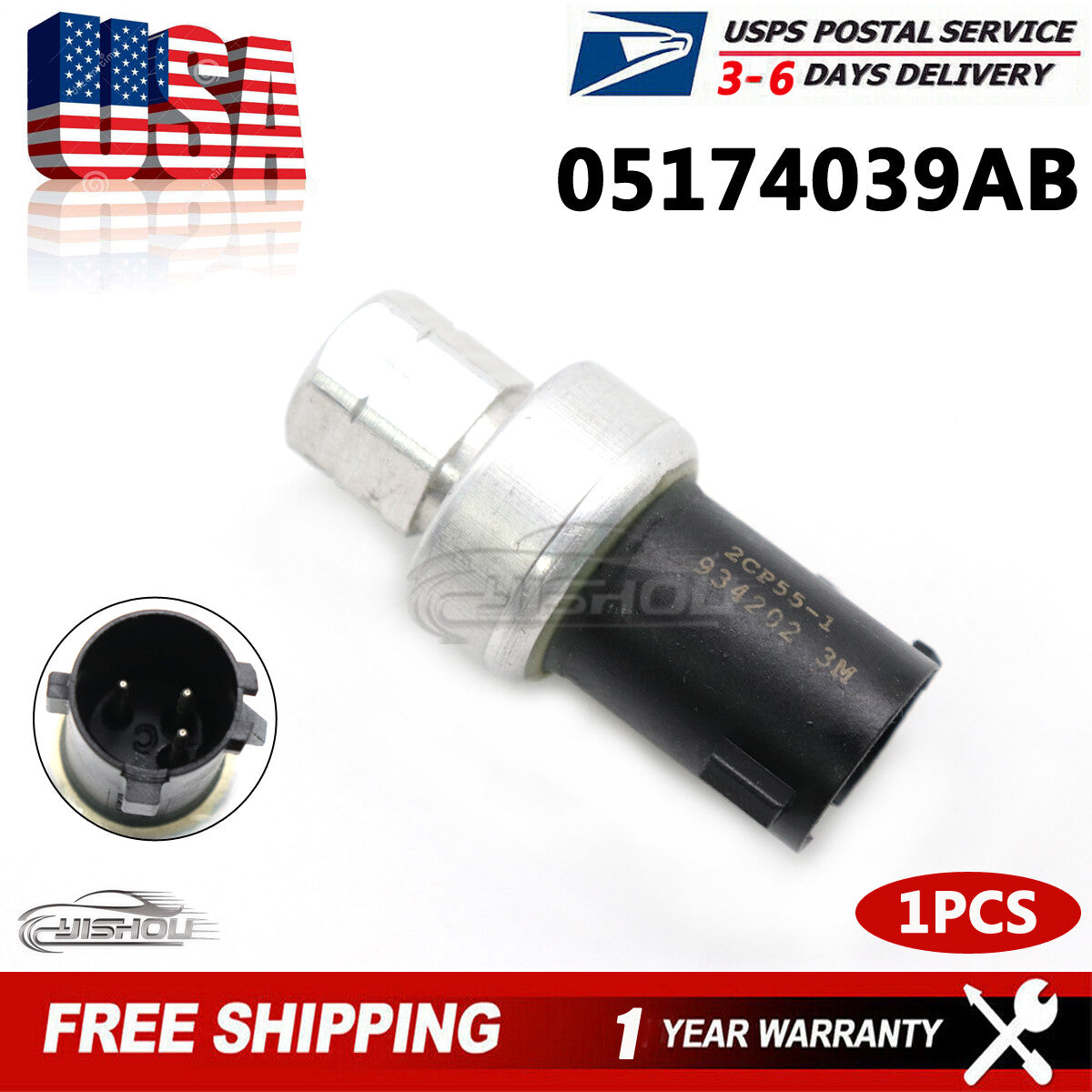 A/C Pressure Transducer Switch for Chrysler for Dodge for Jeep for Plymouth for Ram MT0614 New Q