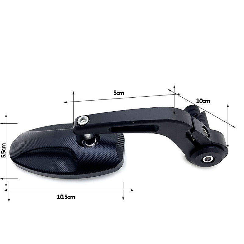 7/8 inch 22 mm handlebar motorcycle rearview mirror, all-terrain vehicle handlebar side mirror - n