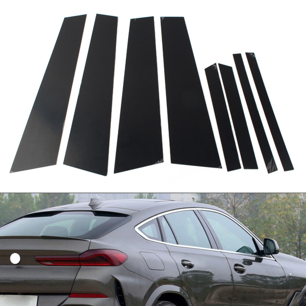 Door Window Column B C Pillars Posts Trims Set for BMW X6 G06 2020 2021 8PCs Car
