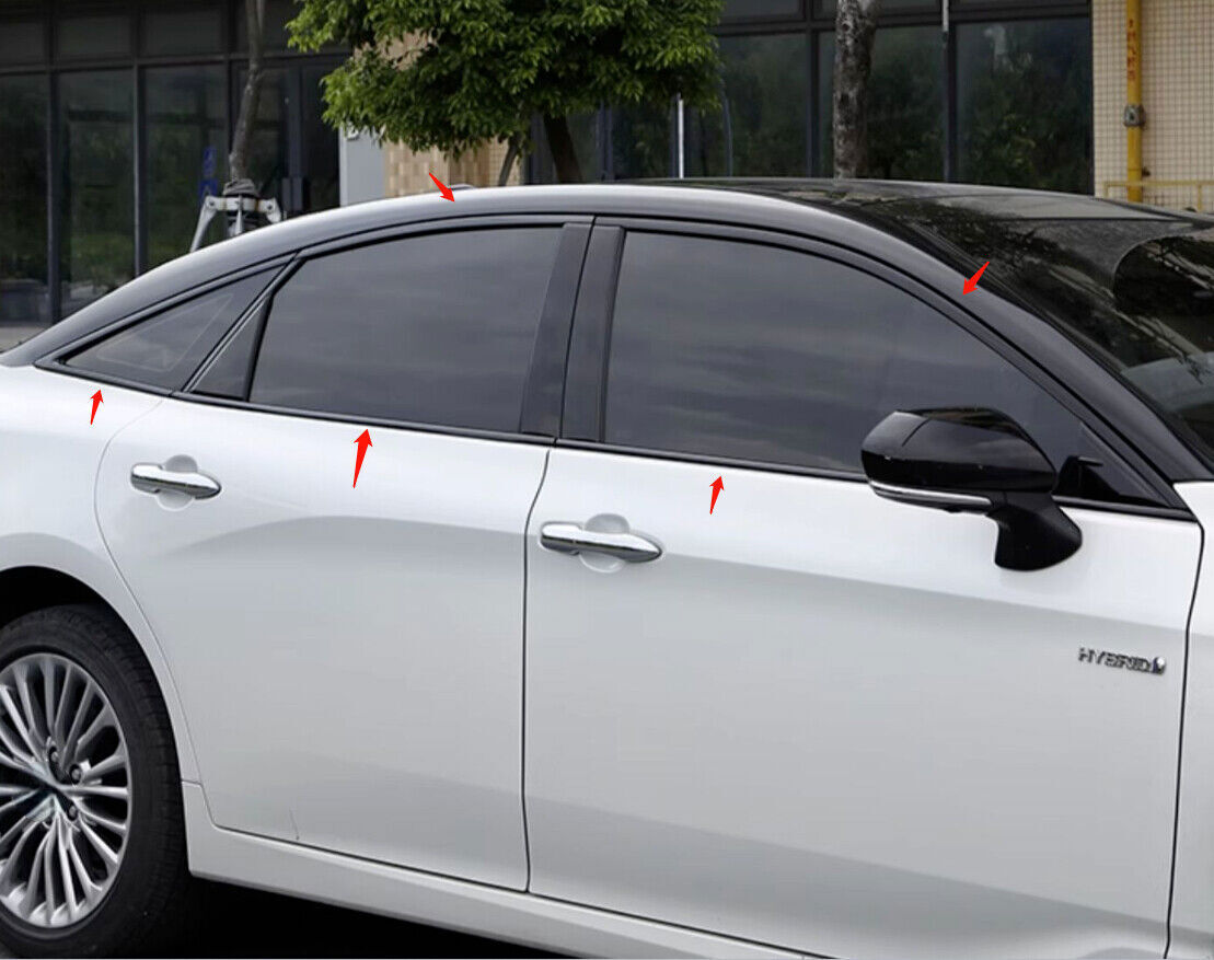 10pcs Black Steel Car Window Molding Strips Trim For 2019-2022 for Avalon B n