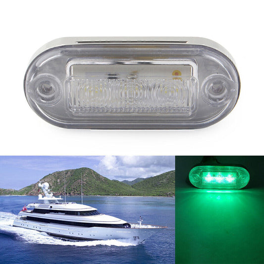 12V LED Navigation Signal Light Lamp Fit Truck Trailer RV Boat Yacht Green n